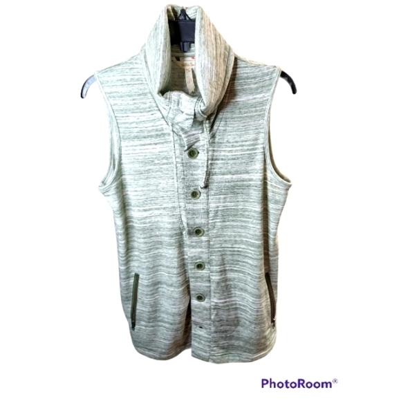 Matilda Jane "Out the Door" Vest small Heather Green stripes - Picture 4 of 10